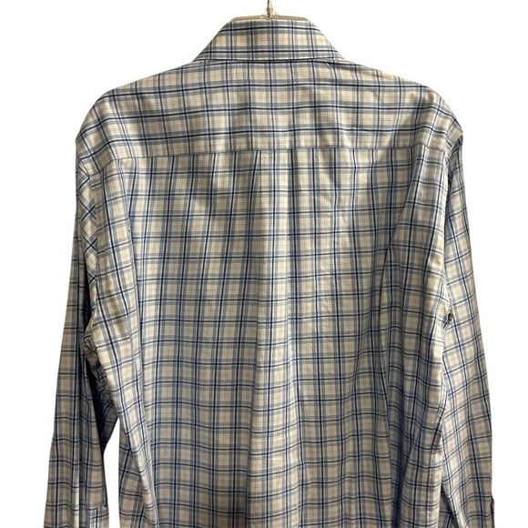 Peter Millar Men's Plaid Long Sleeve Button-Up Shirt Blue Size L - Picture 11 of 16